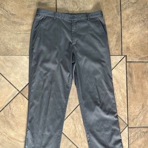 Nike Golf Pants Dri Fit Performance Grey Flat Front Mens Size 34 x 32